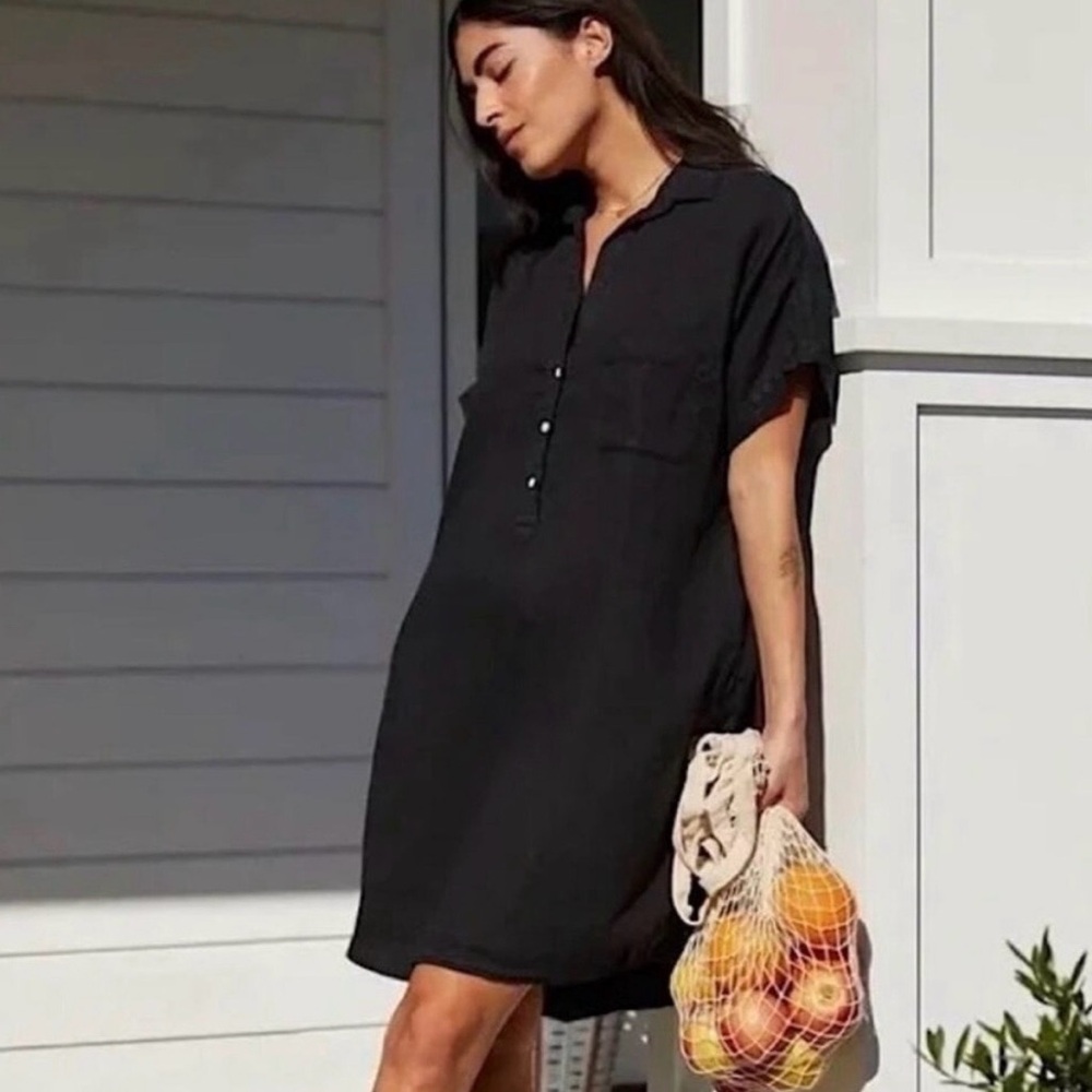 Grayson Black 100% Linen Dress
